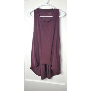 Athleta Womens Sz M Relaxed Hi-Low Hem Tank Top Cranberry Active Wear Shirt